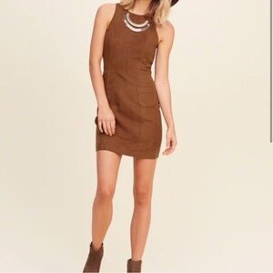 Hollister Brown Faux Suede Dress
